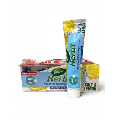 Зубна паста відбілююча Сіль та лимон + щітка Dabur 150 г