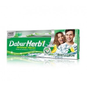 Зубна паста-гель М'ята та Лимон + щітка Dabur 150 г