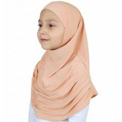 Детский хиджаб амирка Kureys Цельное Пудра
