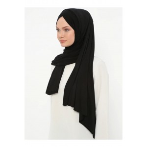 Хіджаб-палантин із нахлестом Ecardin Capraz Sal Чорний Хіджаб-палантин із нахлестом Ecardin Capraz Sal Чорний