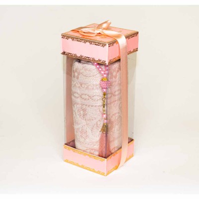 Коврик для молитвы подарочный набор Sajda 70 х 120 см Розовый
