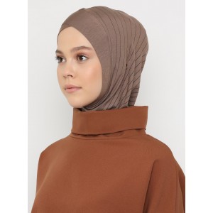 Хиджаб Балаклава с нахлёстом Ecardin Model 2 Светло-коричневый