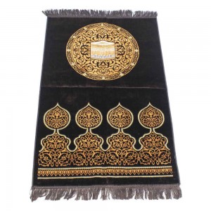 Килимок для намазу Кааба в колі Drop Sajda Коричневий