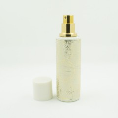Флакон для спрей парфюмерии с золотистым принтом 30 мл Белый