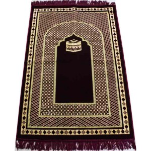 Килимок для намазу Кааба Sajda великий Бордовий