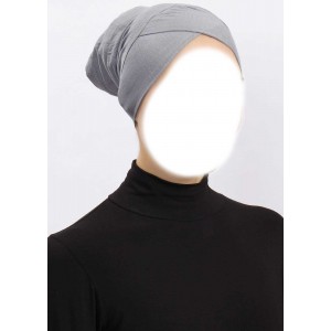Боне (шапочка под хиджаб) с нахлёстом Ecardin Capraz Bone Тёмно-серый