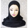 Хиджаб цельный Pileli Hijab Mercan Чёрный