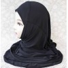 Хиджаб цельный Pileli Hijab Mercan Чёрный
