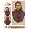 Хиджаб с боне с нахлёстом Capraz Boneli Pileli Hijab Mercan Кремовый