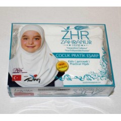 Детский хиджаб Амирка Zahranur Hijab Белый
