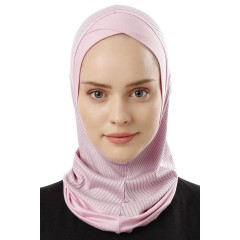 Хиджаб Балаклава с нахлёстом Ecardin Model 2 Розовый