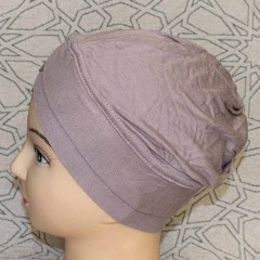 Боне (шапочка) с двойным нахлёстом Capraz Gecme Bone Ecardin Розово-коричневый
