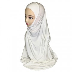 Хиджаб цельный удлиненный Uzun Pileli Hijab Mercan Белый