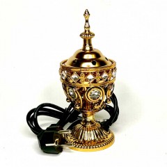 Бахурница Аромалампа электрическая для благовоний Amir`s Bakhoor Золотистый