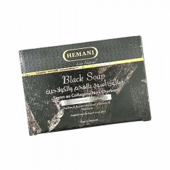 Черное мыло с углем и коллагеном Hemani Black Soap 75 г
