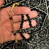 Чотки Чорне скло із золотистим Tasbih 33 бусини
