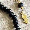 Чотки Чорне скло із золотистим Tasbih 33 бусини