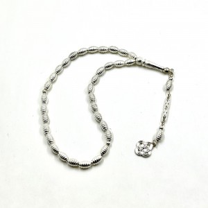 Чотки Металеві Сріблясті Tasbih 33 бусини Модель 1