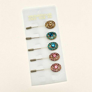 Голочка безпечна (із заглушкою) зі стразами 6 см Голочка безпечна (із заглушкою) зі стразами 6 см