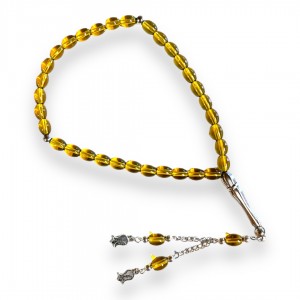 Чотки скло Tasbih Glass Бурштиновий