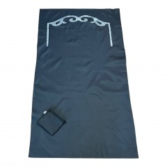 Дорожный коврик для намаза, карманный, в чехле Yasir Sajda 60*110 см Чёрный