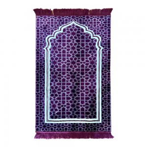 Килимок для намазу Lux Velvet Sajda Elegant 130*80 см Темно-бордовий