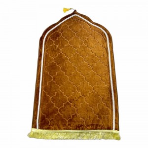 Килимок для намазу Візерунковий Prayer Sajda 70 х 110 см Світло-коричневий