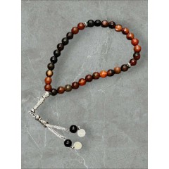 Чотки з натурального червоного агату 33 намистини Tasbih 8 мм