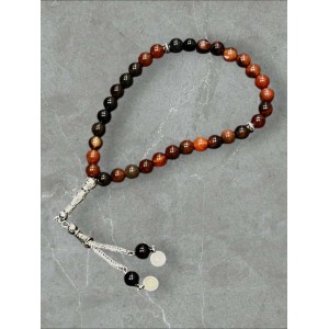 Чотки з натурального червоного агату 33 бусини Tasbih 8 мм
