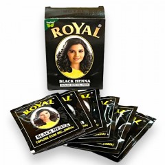 Хна для волос Индийская Натуральная Royal Henna Black Чёрная 6 шт