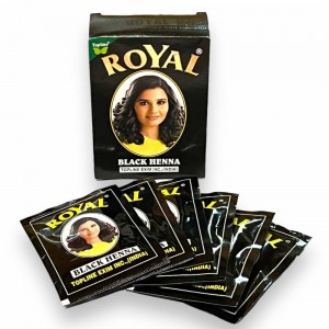 Хна для волосся Індійська Натуральна Royal Henna Black Чорна 6 шт Хна для волосся Індійська Натуральна Royal Henna Black Чорна 6 шт