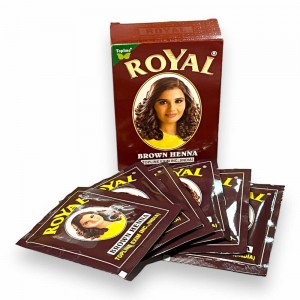 Хна для волосся Індійська Натуральна Royal Henna Brown Коричнева 6 шт