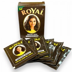 Хна для волос Индийская Натуральная Royal Henna Chestnut Каштановый 6 шт