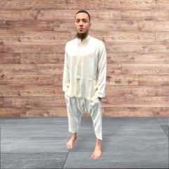 Марокканский традиционный мужской костюм Jabador (Рубаха и штаны) Кремовый S, L, XL