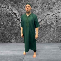 Камис мужской (арабская рубаха) Gandura Марроканский Morocco S-L-XL-XXL Зелёный