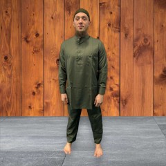 Афганский традиционный мужской костюм (Рубаха и штаны) Afgan Yasir Зелёный S, M, L, XL, XXL