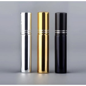Флакони 3 ШТ (Black, Gold, Silver) скляні для спрей-духів Lux з пульверизатором 10 мл Модель 3015