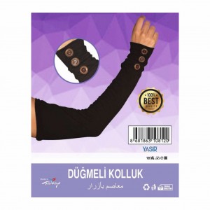 Нарукавники жіночі Kolluk Maradi з декором. гудзиками Чорний Нарукавники жіночі Kolluk Maradi з декором. гудзиками Чорний