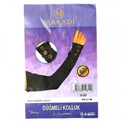 Нарукавники женские Kolluk Maradi c декор. пугвицами Чёрный