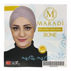 Боне (шапочка) с двойным нахлёстом Ikili Capraz Bone Maradi Чёрный