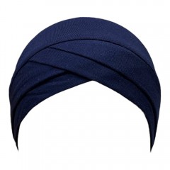 Боне (шапочка) с двойным нахлёстом Ikili Capraz Bone Maradi Тёмно-синий