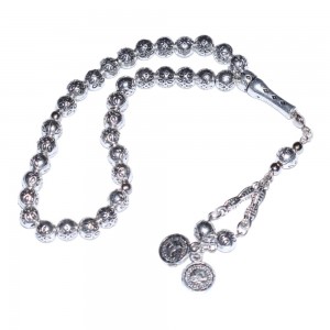 Чотки Tasbih Металеві 33 бусини 2023 Сріблясті Чотки Tasbih Металеві 33 бусини 2023 Сріблясті