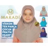 Детский хиджаб амирка Maradi Цельное Вискоза Серый 
