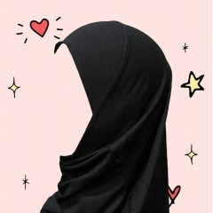 Детский хиджаб амирка Maradi Цельное Вискоза Чёрный