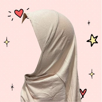 Детский хиджаб амирка Maradi Цельное Вискоза Бежевый