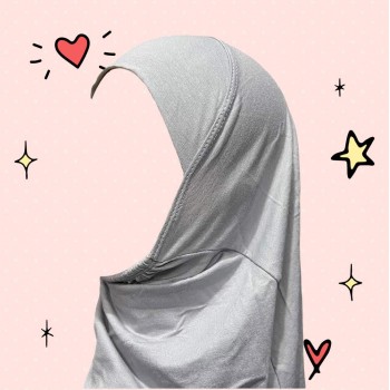 Детский хиджаб амирка Maradi Цельное Вискоза Серый