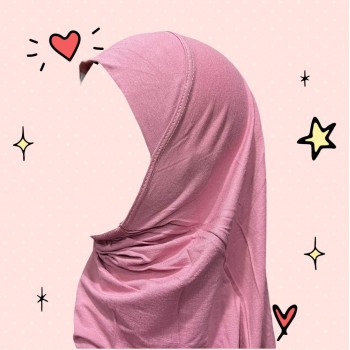 Детский хиджаб амирка Maradi Цельное Вискоза Розовый