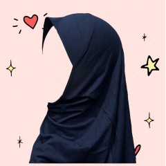 Детский хиджаб амирка Maradi Цельное Вискоза Тёмно-синий