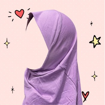 Детский хиджаб амирка Maradi Цельное Вискоза Сиреневый