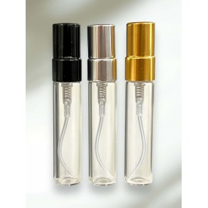 Флакони 3 ШТ (Black, Gold, Silver) скляні для спрей-духів з пульверизатором 5 мл Модель 3224